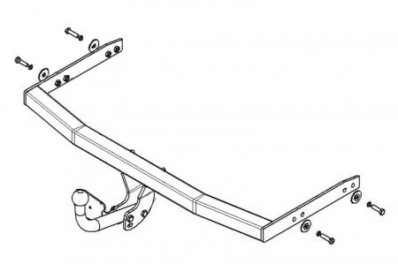 Фаркоп SK 04 для VOLKSWAGEN Bora 1998-2005/ Bora Variant (Estate)/ Golf IV 1997-2003/ SKODA Octavia 1996-2004/Oktavia Estate 1998-2002/ Oktavia Tour2000-2011/ AUDI A3, A3 Except Qattro 1996-2002, Автос, нагрузка 750/50 кг. С подрезкой бампера от магазина ФаркопРос